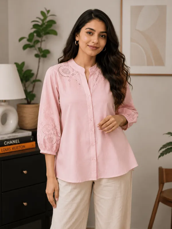Premium Exclusive imported cotton Women’s Woven Shirt Collection ✨. pink
